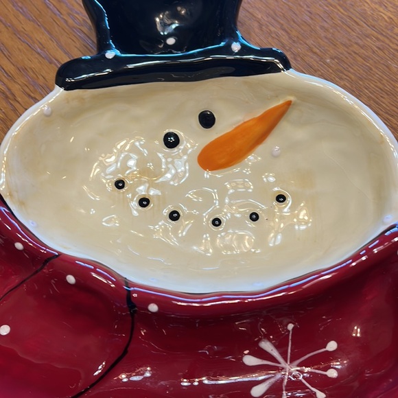 Snowman Porcelain Party Tray - Picture 2 of 4